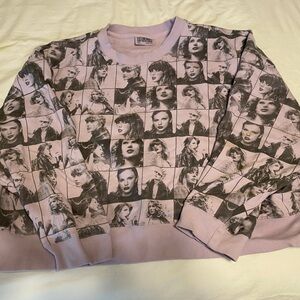 Taylor Swift Eras Tour Lavender Photo Collage Crewneck XL Venue Merch Cropped